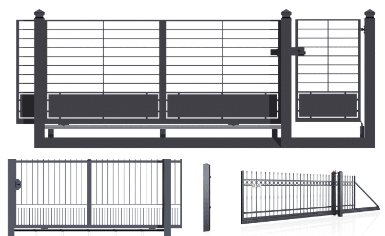 Cancelli scorrevoli disegni